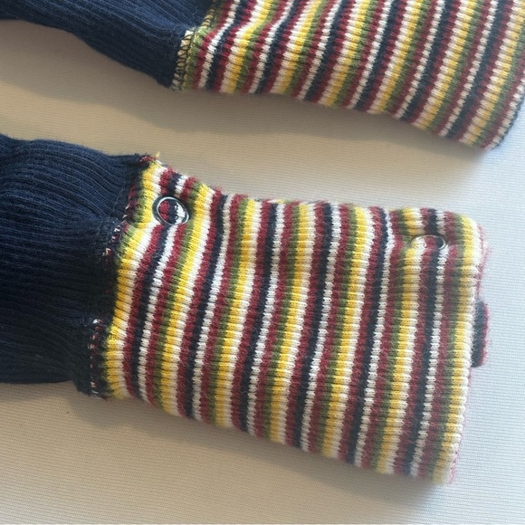 VINTAGE PEEK-A-BABE Infant Long Sleeve Hooded Onesie with Frog Detail 12M - Picture 7 of 10